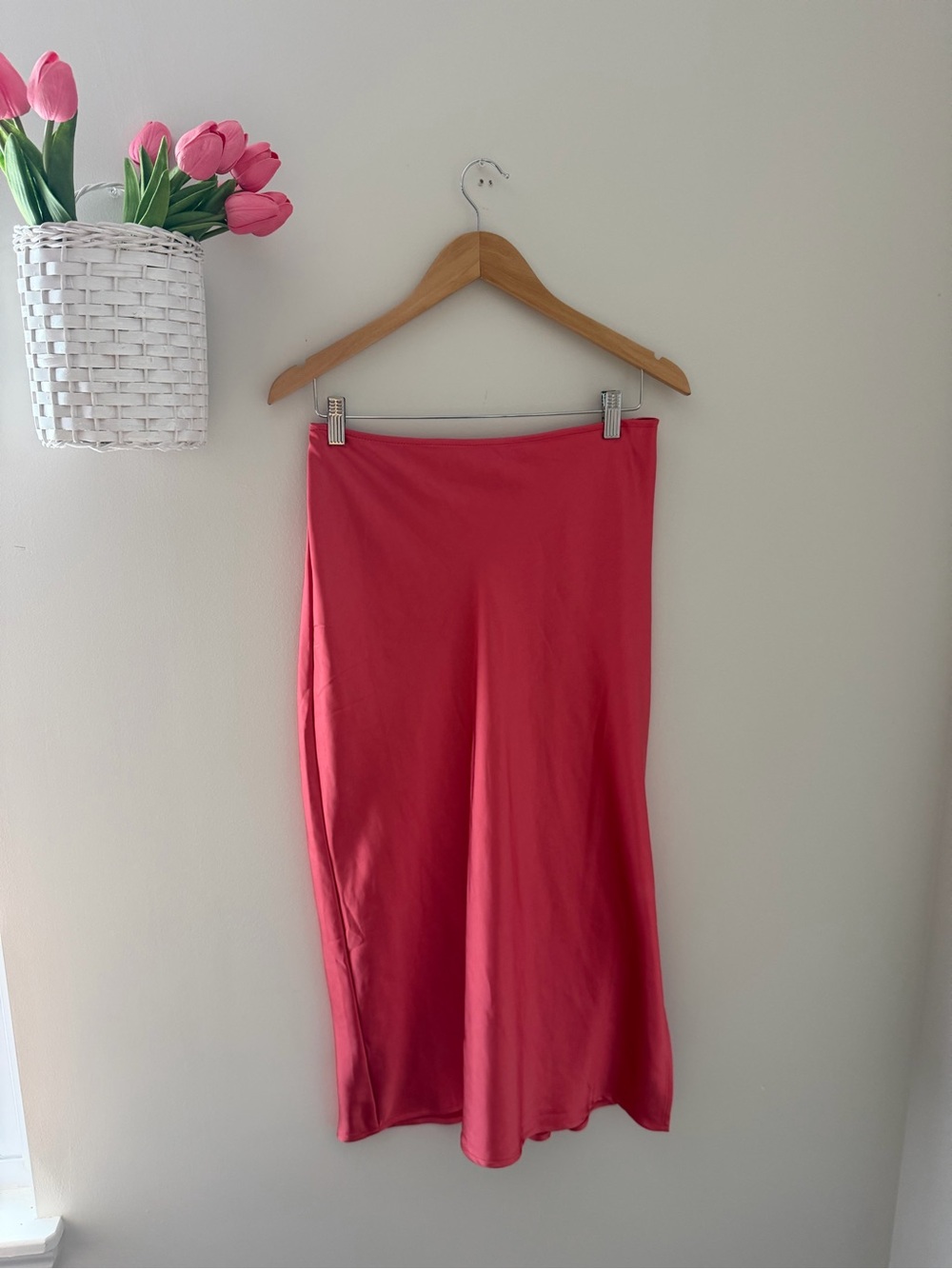 Old Navy Satin Maxi Skirt in pink!